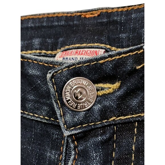 Y2K True Religion Billy Jeans 31 (32 x 32) Low Rise Boot Cut Whiskers Fading USA - Picture 5 of 9